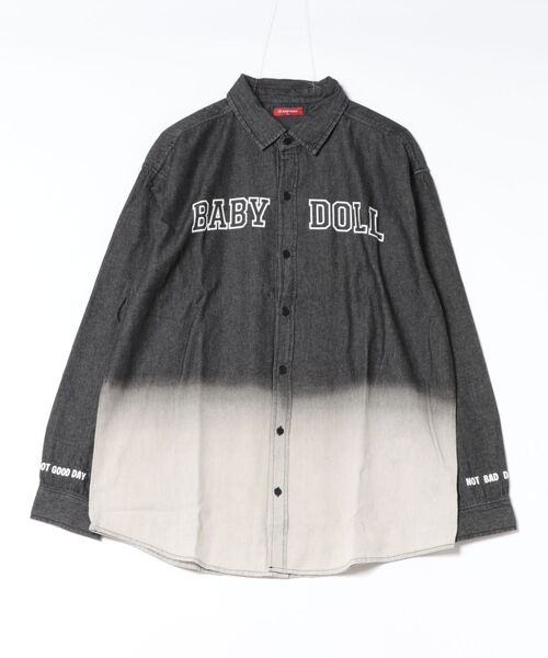 BABYDOLL(ベビードール)の「親子お揃い グラデーションダンガリーシャツ 1387A(シャツ/ブラウス・レディース・ブラック/ライトインディゴブルー・ユニセックスM/ユニセックスL/ユニセックスXL)」の5枚目の写真