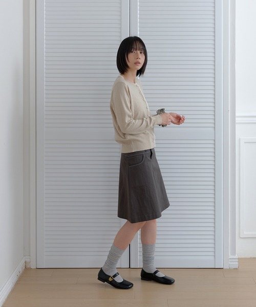 UNE MANSION(ユヌマンション)の「【羽織り・冷房・日除け対策に!】ラブリーレースベーシックニットカーディガン(カーディガン/ボレロ・レディース・ブラック/オートミール/スカイブルー・FREE)」の16枚目の写真