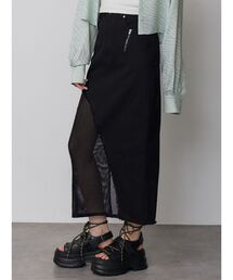 MURUA | メッシュスウィッチデニムスカート(デニムスカート)