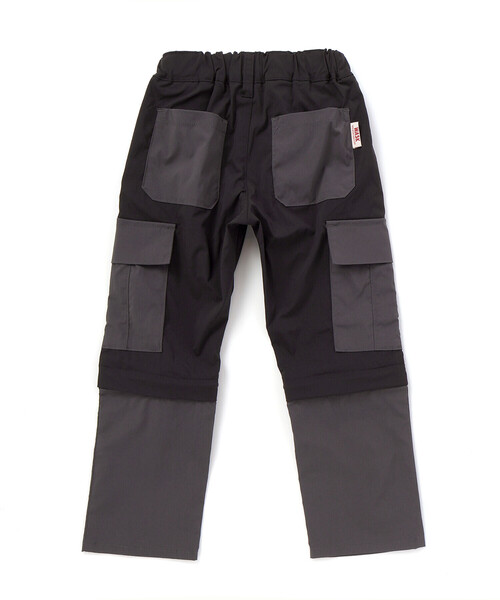 WASK（ワスク）の「バイカラーコンバーチブルパンツ（カーゴパンツ・キッズ・グリーン/ブラック・140cm/160cm/130cm/150cm）」の9枚目の写真