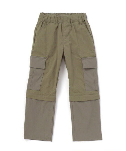 WASK（ワスク）の「バイカラーコンバーチブルパンツ（カーゴパンツ・キッズ・グリーン/ブラック・140cm/160cm/130cm/150cm）」の11枚目の写真