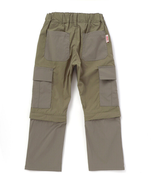 WASK（ワスク）の「バイカラーコンバーチブルパンツ（カーゴパンツ・キッズ・グリーン/ブラック・140cm/160cm/130cm/150cm）」の12枚目の写真