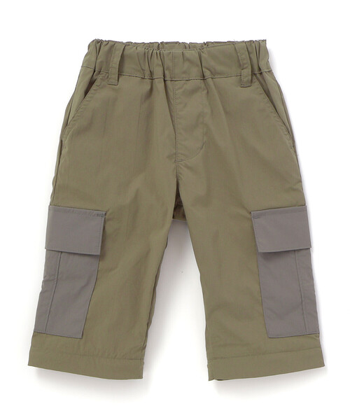 WASK（ワスク）の「バイカラーコンバーチブルパンツ（カーゴパンツ・キッズ・グリーン/ブラック・140cm/160cm/130cm/150cm）」の13枚目の写真