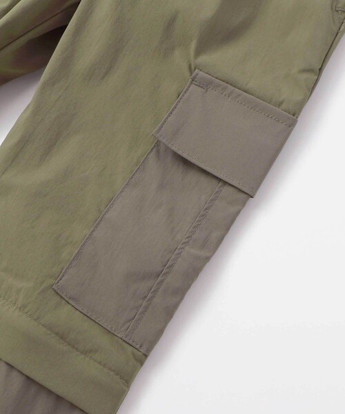 WASK（ワスク）の「バイカラーコンバーチブルパンツ（カーゴパンツ・キッズ・グリーン/ブラック・140cm/160cm/130cm/150cm）」の17枚目の写真