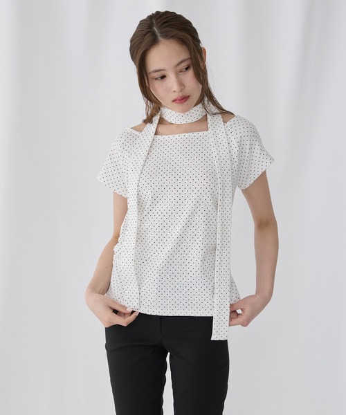 Unblend(アンブレンド)の「【Unblend】マフラーセット サイドギャザー ワンショルダー 2WAY アソート 半袖Tシャツ(Tシャツ/カットソー・レディース・ホワイト系/ブラック/ブラック系/チャコール/オフホワイト・FREE)」の19枚目の写真