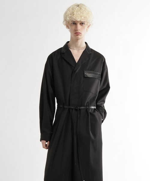 HARE（ハレ）の「レザーキリカエオールインワン(HARE)（サロペット/オーバーオール・メンズ・ブラック/グレー系その他・FREE）」の2枚目の写真