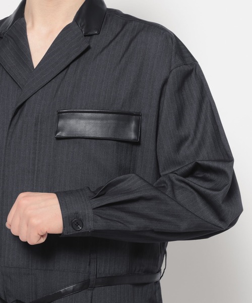 HARE（ハレ）の「レザーキリカエオールインワン(HARE)（サロペット/オーバーオール・メンズ・ブラック/グレー系その他・FREE）」の9枚目の写真