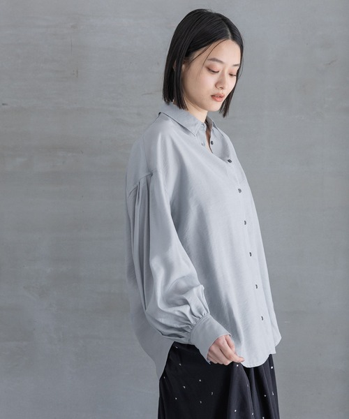 A part by（アパートバイ）の「【接触冷感】シアーオーバーシャツ_長袖（シャツ/ブラウス・レディース・イエロー系その他2/ブルー系その他3/ブラック/アイボリー・FREE）」の4枚目の写真