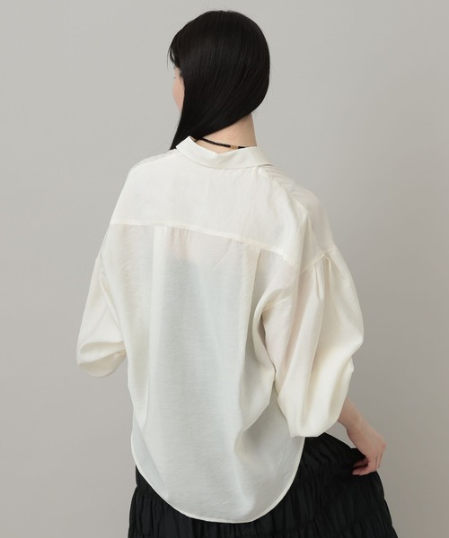 A part by（アパートバイ）の「【接触冷感】シアーオーバーシャツ_長袖（シャツ/ブラウス・レディース・イエロー系その他2/ブルー系その他3/ブラック/アイボリー・FREE）」の9枚目の写真