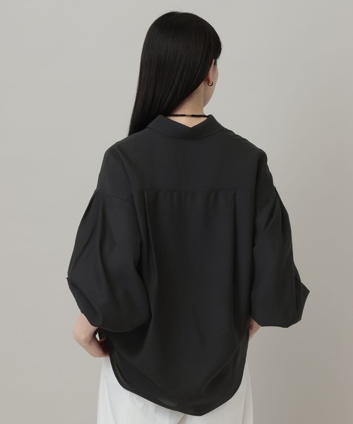 A part by（アパートバイ）の「【接触冷感】シアーオーバーシャツ_長袖（シャツ/ブラウス・レディース・イエロー系その他2/ブルー系その他3/ブラック/アイボリー・FREE）」の17枚目の写真