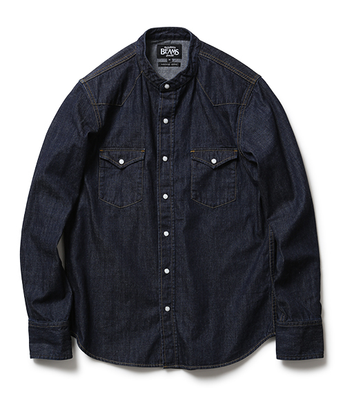 BEAMS(ビームス)の「<WEB限定>BEAMS / NEW STANDARD カラーレスデニムウエスタンシャツ(シャツ/ブラウス・メンズ・ブラック/インディゴブルー・MEDIUM/LARGE/SMALL/X-LARGE)」の3枚目の写真