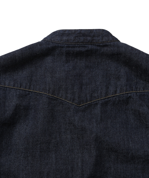 BEAMS(ビームス)の「<WEB限定>BEAMS / NEW STANDARD カラーレスデニムウエスタンシャツ(シャツ/ブラウス・メンズ・ブラック/インディゴブルー・MEDIUM/LARGE/SMALL/X-LARGE)」の9枚目の写真
