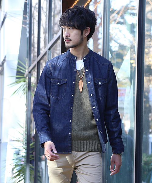 BEAMS(ビームス)の「<WEB限定>BEAMS / NEW STANDARD カラーレスデニムウエスタンシャツ(シャツ/ブラウス・メンズ・ブラック/インディゴブルー・MEDIUM/LARGE/SMALL/X-LARGE)」の14枚目の写真