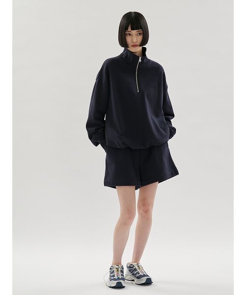 emmi（エミ）の「【em】レイヤードライクスウェットショートパンツ【セットアップ対応】（その他パンツ・レディース・ホワイト/ネイビー・F）」の14枚目の写真