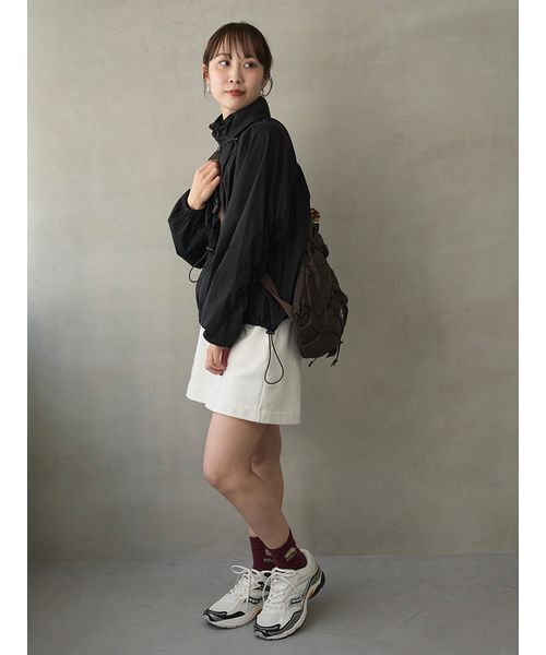 emmi（エミ）の「【em】レイヤードライクスウェットショートパンツ【セットアップ対応】（その他パンツ・レディース・ホワイト/ネイビー・F）」の8枚目の写真