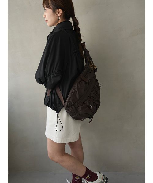 emmi（エミ）の「【em】レイヤードライクスウェットショートパンツ【セットアップ対応】（その他パンツ・レディース・ホワイト/ネイビー・F）」の7枚目の写真