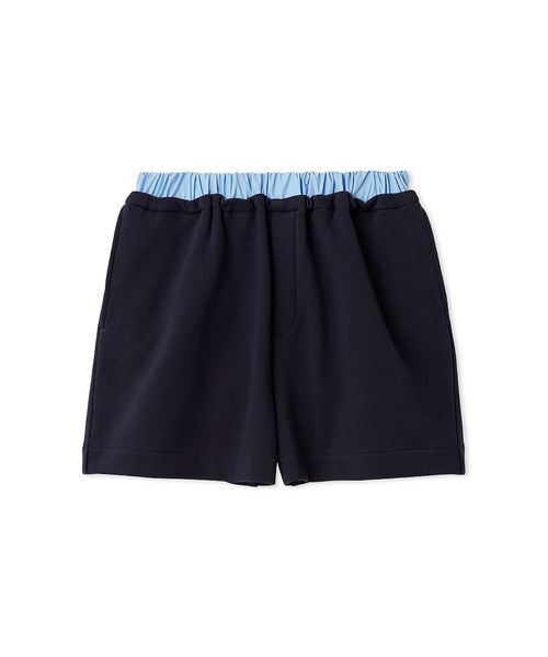 emmi（エミ）の「【em】レイヤードライクスウェットショートパンツ【セットアップ対応】（その他パンツ・レディース・ホワイト/ネイビー・F）」の3枚目の写真