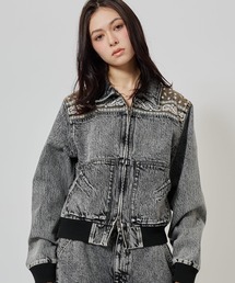 atmos pink | atmos pink Panelled Bandana Denim Jacket / アトモス ピンク パネェルド バンダナ デニム ジャケット(ブルゾン)