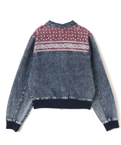 atmos pink（アトモスピンク）の「atmos pink Panelled Bandana Denim Jacket / アトモス ピンク パネェルド バンダナ デニム ジャケット（ブルゾン・レディース・ブルー/ブラック・FREE）」の13枚目の写真