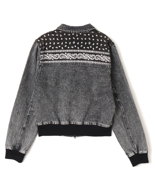 atmos pink（アトモスピンク）の「atmos pink Panelled Bandana Denim Jacket / アトモス ピンク パネェルド バンダナ デニム ジャケット（ブルゾン・レディース・ブルー/ブラック・FREE）」の3枚目の写真