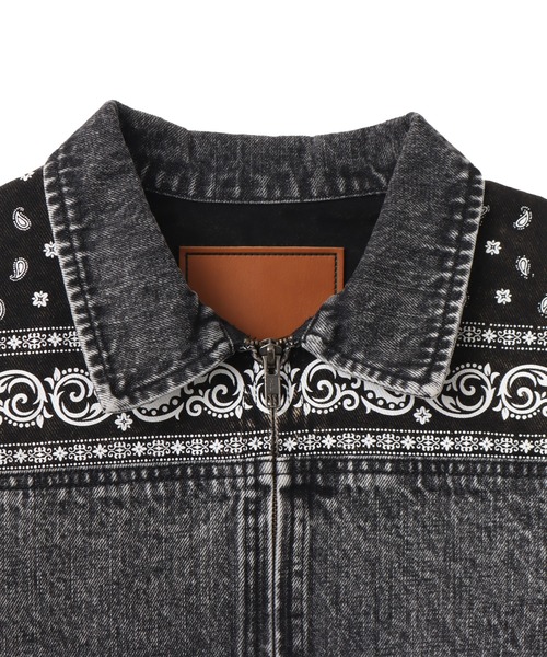 atmos pink（アトモスピンク）の「atmos pink Panelled Bandana Denim Jacket / アトモス ピンク パネェルド バンダナ デニム ジャケット（ブルゾン・レディース・ブルー/ブラック・FREE）」の14枚目の写真