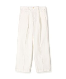 9.5OZコットンデニム 1プリーツバレルパンツ