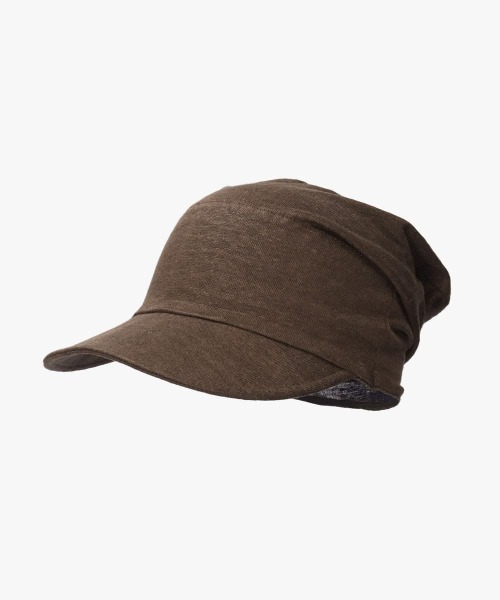 OVERRIDE(オーバーライド)の「ベルギーリネンキャスケット(キャスケット・レディース・ブラック/チョコ・FREE)」の2枚目の写真