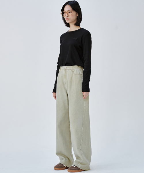 MALOUPE(マロップ)の「5116 リブスリムTシャツ (ブラック)(Tシャツ/カットソー・レディース・その他・FREE)」の7枚目の写真