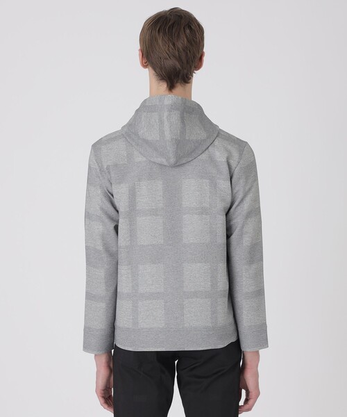 BLACK LABEL CRESTBRIDGE（ブラックレーベル・クレストブリッジ）の「シャドーチェックカラミパーカー（パーカー・メンズ・ライトグレー/ネイビー/チャコールグレー・M/XL/L）」の7枚目の写真