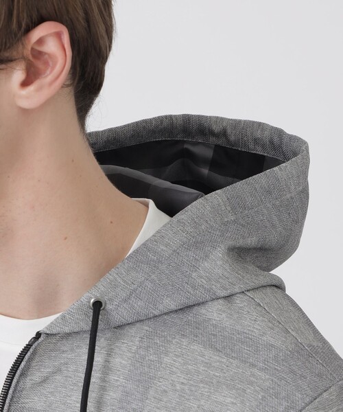 BLACK LABEL CRESTBRIDGE（ブラックレーベル・クレストブリッジ）の「シャドーチェックカラミパーカー（パーカー・メンズ・ライトグレー/ネイビー/チャコールグレー・M/XL/L）」の8枚目の写真