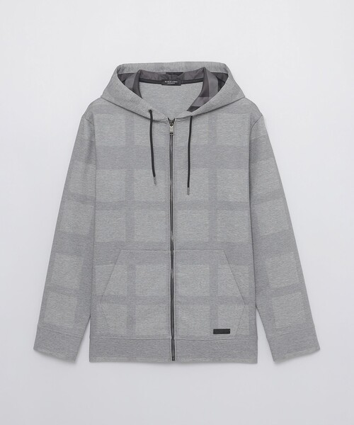 BLACK LABEL CRESTBRIDGE（ブラックレーベル・クレストブリッジ）の「シャドーチェックカラミパーカー（パーカー・メンズ・ライトグレー/ネイビー/チャコールグレー・M/XL/L）」の10枚目の写真