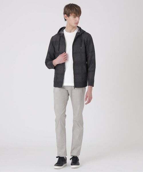 BLACK LABEL CRESTBRIDGE（ブラックレーベル・クレストブリッジ）の「シャドーチェックカラミパーカー（パーカー・メンズ・ライトグレー/ネイビー/チャコールグレー・M/XL/L）」の11枚目の写真