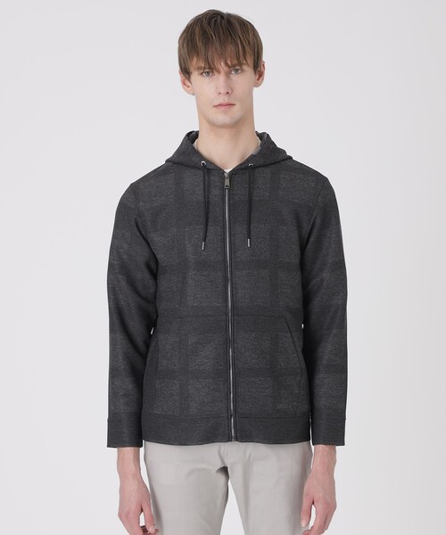 BLACK LABEL CRESTBRIDGE（ブラックレーベル・クレストブリッジ）の「シャドーチェックカラミパーカー（パーカー・メンズ・ライトグレー/ネイビー/チャコールグレー・M/XL/L）」の12枚目の写真