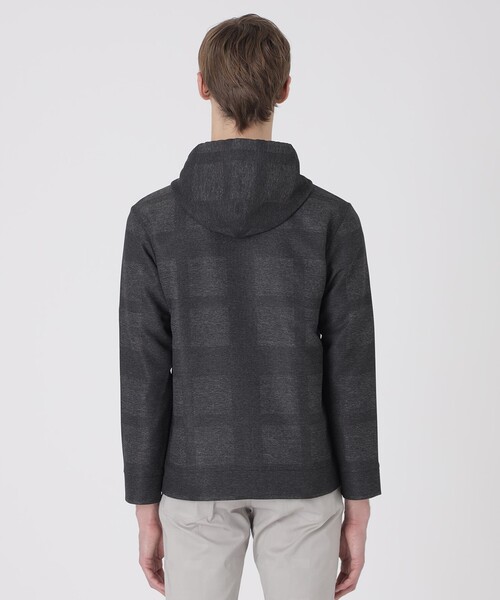 BLACK LABEL CRESTBRIDGE（ブラックレーベル・クレストブリッジ）の「シャドーチェックカラミパーカー（パーカー・メンズ・ライトグレー/ネイビー/チャコールグレー・M/XL/L）」の14枚目の写真