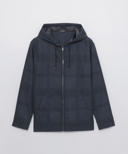 BLACK LABEL CRESTBRIDGE(ブラックレーベル・クレストブリッジ)の「シャドーチェックカラミパーカー(パーカー・メンズ・ライトグレー/ネイビー/チャコールグレー・M/XL/L)」の4枚目の写真