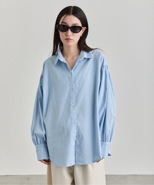 NUJOH(ヌゾ)の「Balloon Sleeve Cotton Shirt / バルーンスリーブコットンシャツ(シャツ/ブラウス・レディース・ライトブルー/ブラック/ホワイト・FREE)」の22枚目の写真