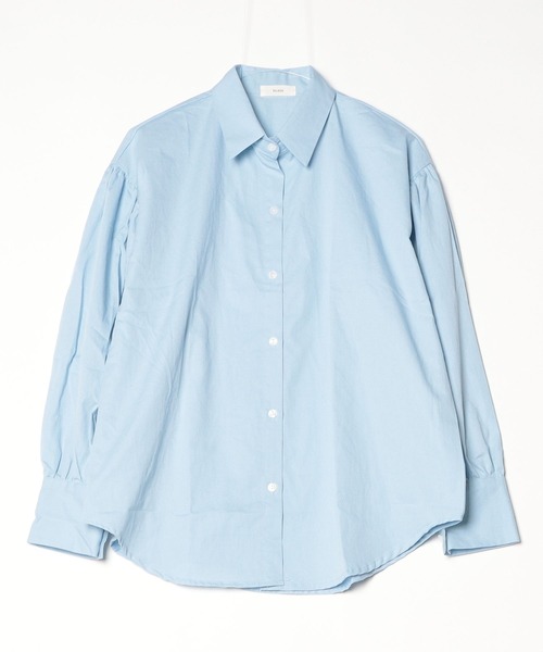 NUJOH(ヌゾ)の「Balloon Sleeve Cotton Shirt / バルーンスリーブコットンシャツ(シャツ/ブラウス・レディース・ライトブルー/ブラック/ホワイト・FREE)」の6枚目の写真