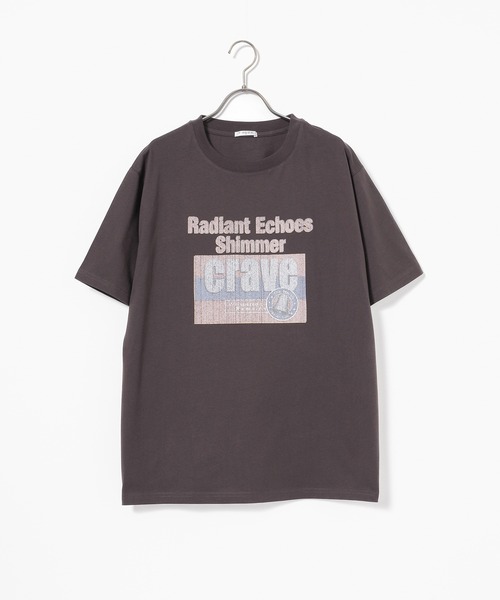 Honeys（ハニーズ）の「【ＵＶカット】ロゴビッグＴシャツ（Tシャツ/カットソー・レディース・レッド/スミクロ/ベージュ/アイボリー/グレイッシュブルー・L/M/S）」の22枚目の写真