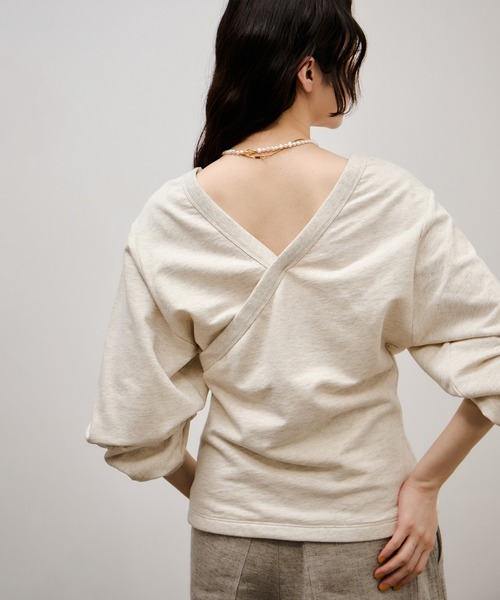ADAM ET ROPE'(アダムエロペ)の「バックコンシャストップス(Tシャツ/カットソー・レディース・ピンク系その他2/ホワイト系その他7/ブラック・FREE)」の2枚目の写真