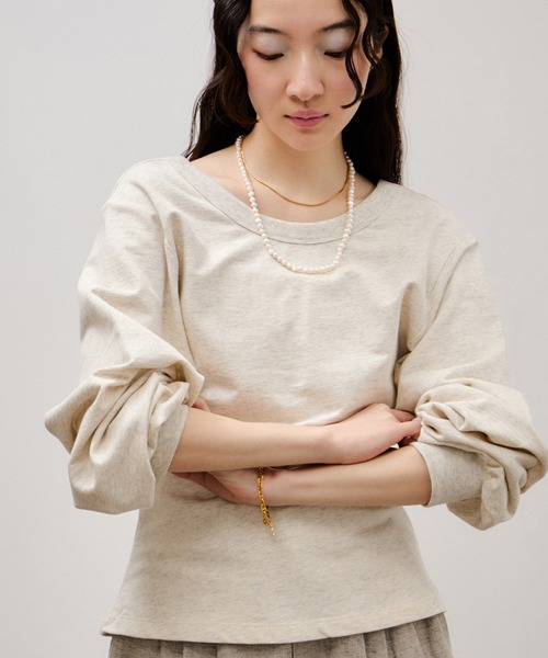 ADAM ET ROPE'(アダムエロペ)の「バックコンシャストップス(Tシャツ/カットソー・レディース・ピンク系その他2/ホワイト系その他7/ブラック・FREE)」の12枚目の写真