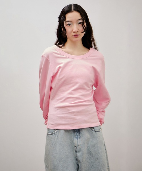 ADAM ET ROPE'(アダムエロペ)の「バックコンシャストップス(Tシャツ/カットソー・レディース・ピンク系その他2/ホワイト系その他7/ブラック・FREE)」の14枚目の写真