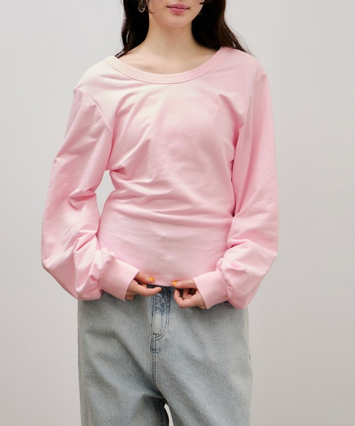 ADAM ET ROPE'(アダムエロペ)の「バックコンシャストップス(Tシャツ/カットソー・レディース・ピンク系その他2/ホワイト系その他7/ブラック・FREE)」の15枚目の写真