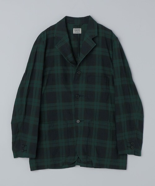 SHIPS(シップス)の「SHIPS: AUTHENTIC マドラスチェック ジャケット(テーラードジャケット・メンズ・ネイビー・MEDIUM/SMALL/LARGE)」の2枚目の写真