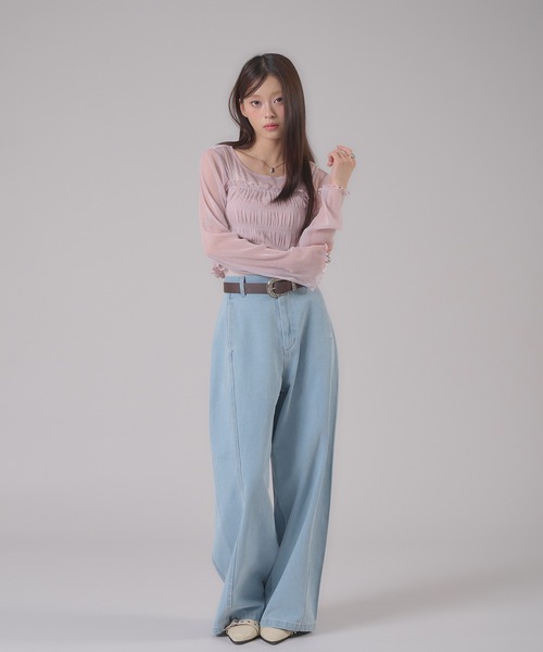 apres jour mignon（アプレジュールミニョン）の「ラメビスチェセット（Tシャツ/カットソー・レディース・ピンク/アイボリー/グレー・フリー/LARGE）」の12枚目の写真