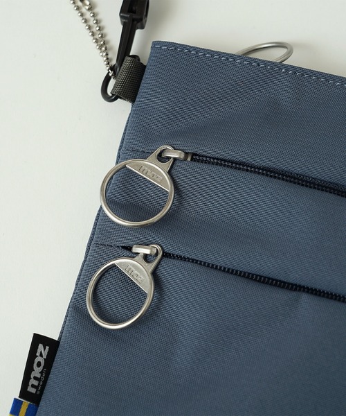moz(モズ)の「moz(モズ) 撥水 サコッシュ ショルダーバッグ ZZRK-07(ショルダーバッグ・レディース・トリコロール/ブラック/アイボリー/グレイッシュブルー/ライトグレー系/ブラック系・ONE SIZE)」の11枚目の写真