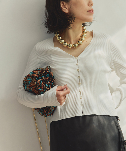 VERMEIL par iena（ヴェルメイユパーイエナ）の「Caternina Bertini カテリーナ ベルティーニ Raffia Clutch 5779（ショルダーバッグ・レディース・A・FREE）」の2枚目の写真