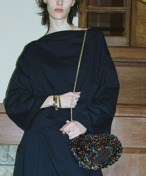 VERMEIL par iena（ヴェルメイユパーイエナ）の「Caternina Bertini カテリーナ ベルティーニ Raffia Clutch 5779（ショルダーバッグ・レディース・A・FREE）」の4枚目の写真