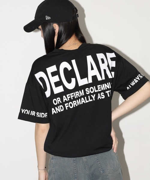 FUNALIVE(ファンアライブ)の「袖ロゴパイピングバックロゴT 半袖(Tシャツ/カットソー・レディース・パープル/ホワイト/ブラック・L)」の3枚目の写真