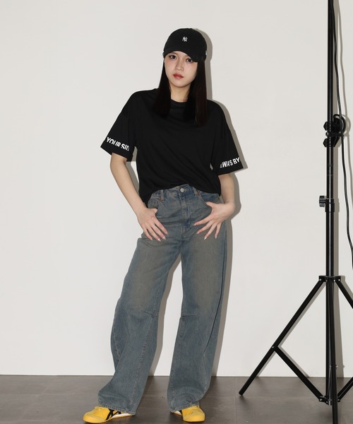 FUNALIVE(ファンアライブ)の「袖ロゴパイピングバックロゴT 半袖(Tシャツ/カットソー・レディース・パープル/ホワイト/ブラック・L)」の20枚目の写真