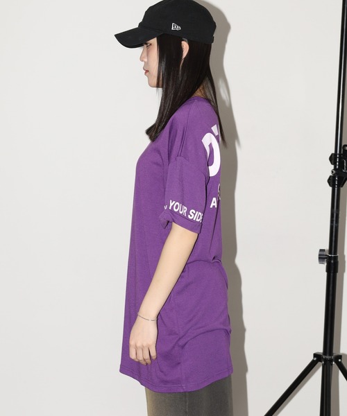 FUNALIVE(ファンアライブ)の「袖ロゴパイピングバックロゴT 半袖(Tシャツ/カットソー・レディース・パープル/ホワイト/ブラック・L)」の14枚目の写真